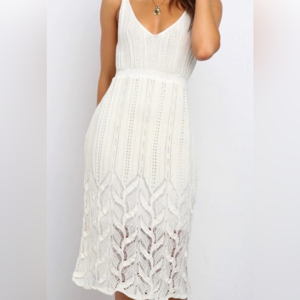 White Crotchet Dress